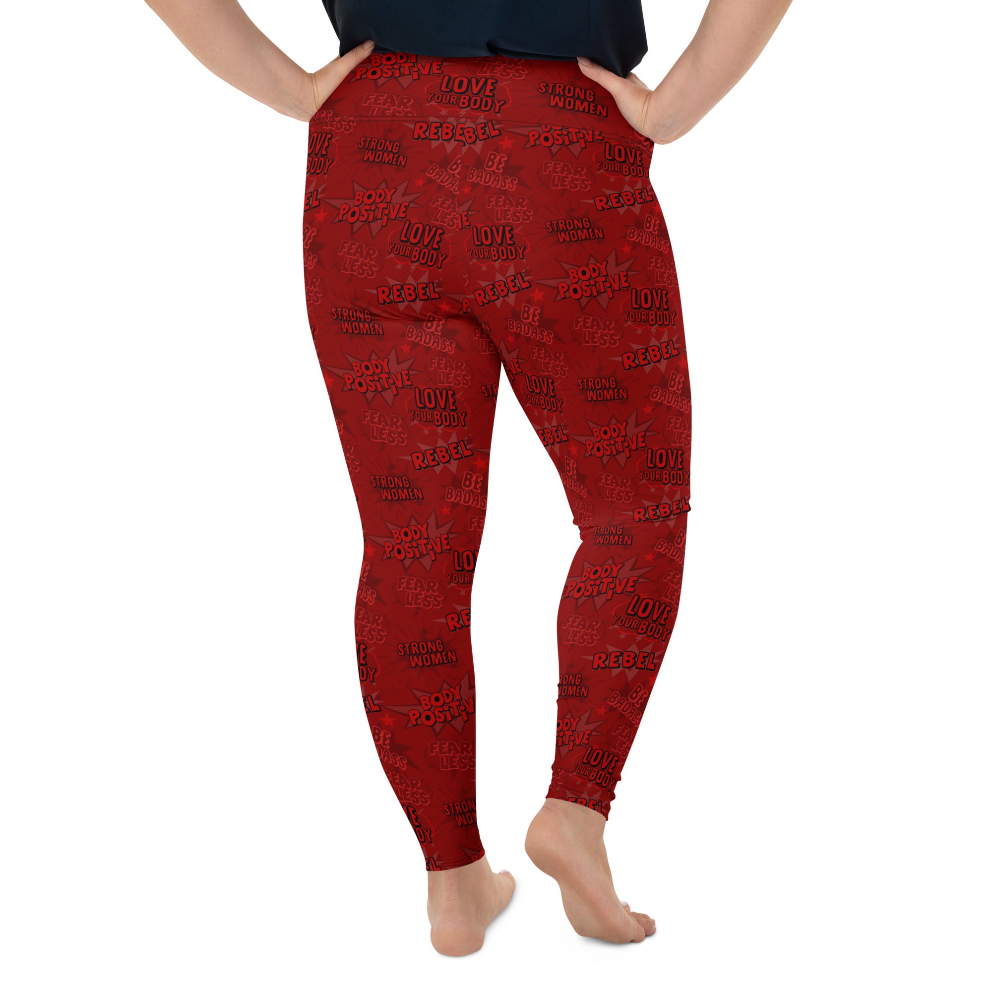 Empower Leggings in Crimson Red | Plus Size